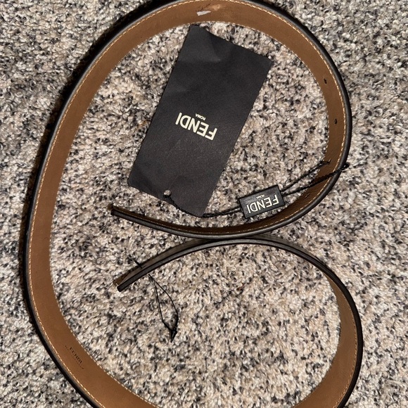 Fendi White FF Embossed Leather Belt Strap NWT | Made in Italy | 38” - Picture 5 of 12